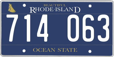 RI license plate 714063