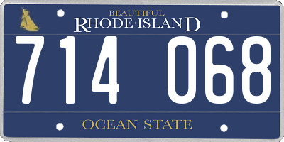 RI license plate 714068