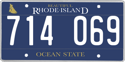 RI license plate 714069