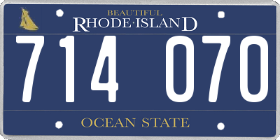 RI license plate 714070