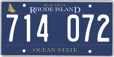 RI license plate 714072