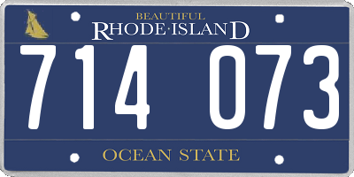 RI license plate 714073