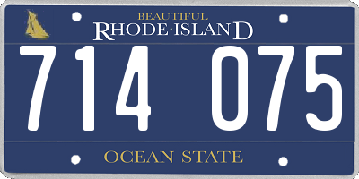 RI license plate 714075