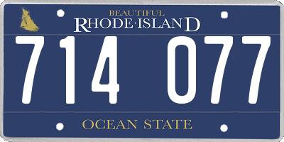 RI license plate 714077