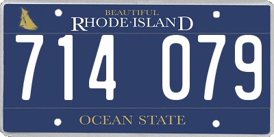 RI license plate 714079