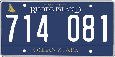 RI license plate 714081
