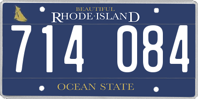 RI license plate 714084