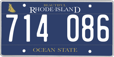 RI license plate 714086