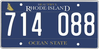 RI license plate 714088