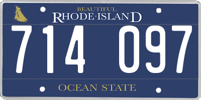 RI license plate 714097