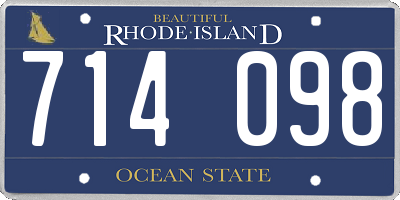 RI license plate 714098