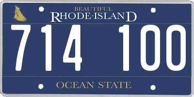 RI license plate 714100