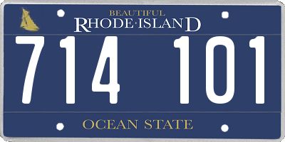 RI license plate 714101