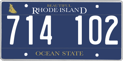 RI license plate 714102