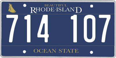 RI license plate 714107