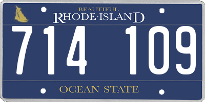 RI license plate 714109