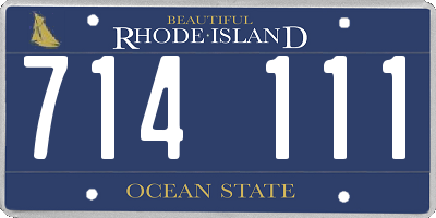 RI license plate 714111