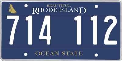 RI license plate 714112