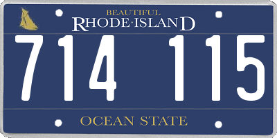 RI license plate 714115