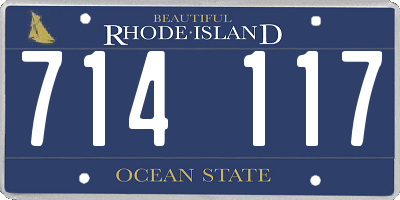 RI license plate 714117