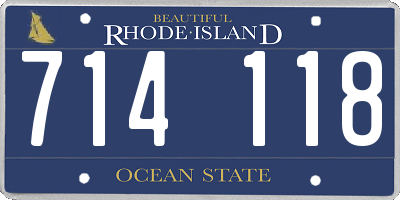 RI license plate 714118