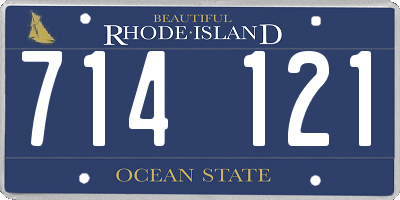 RI license plate 714121