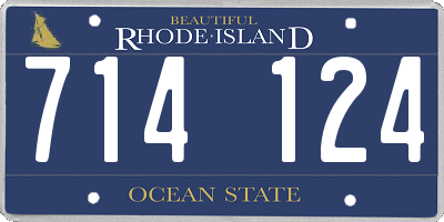 RI license plate 714124