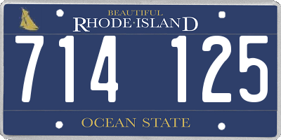 RI license plate 714125