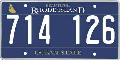 RI license plate 714126