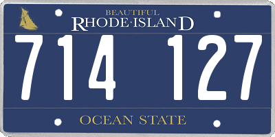 RI license plate 714127