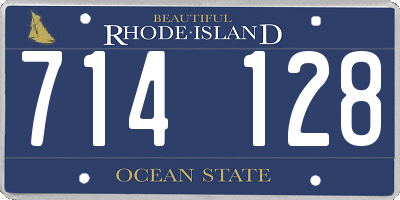 RI license plate 714128