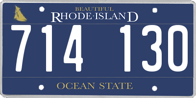 RI license plate 714130