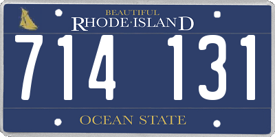 RI license plate 714131