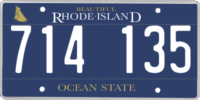 RI license plate 714135