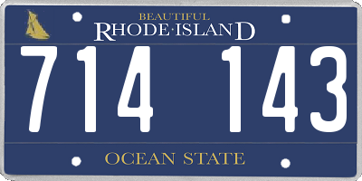 RI license plate 714143