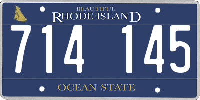 RI license plate 714145