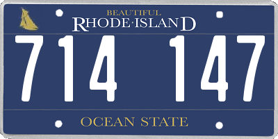 RI license plate 714147