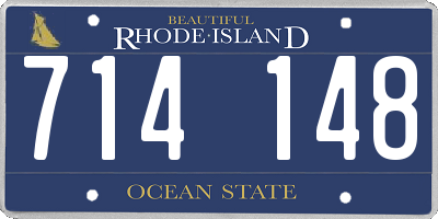 RI license plate 714148