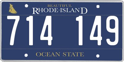 RI license plate 714149