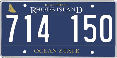 RI license plate 714150