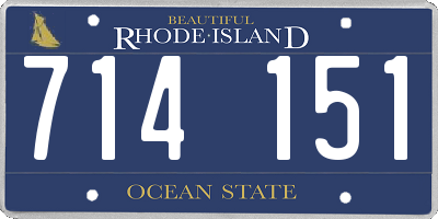 RI license plate 714151