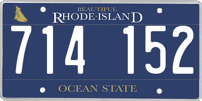 RI license plate 714152