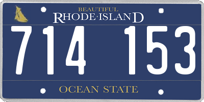 RI license plate 714153