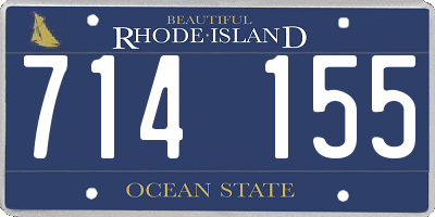 RI license plate 714155