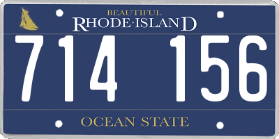 RI license plate 714156