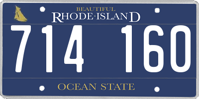 RI license plate 714160