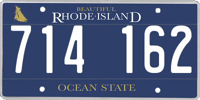RI license plate 714162