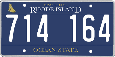 RI license plate 714164