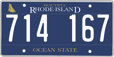 RI license plate 714167