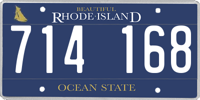 RI license plate 714168